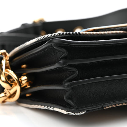 Burberry House Check Bridle Calfskin Small Madison Buckle Bag Black 8 of 9