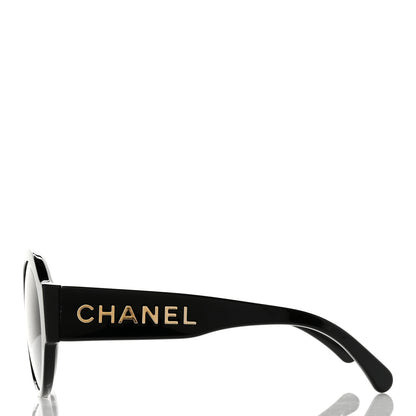 Chanel Acetate Round Sunglasses 5410-A Black 4 of 8