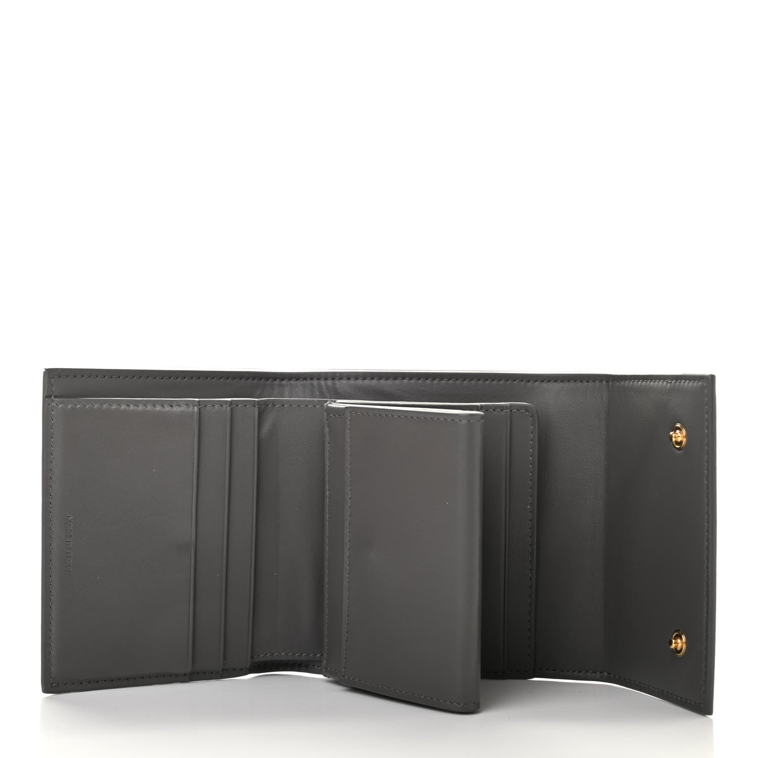 Celine Grained Calfskin Small Tri-Fold Wallet Grey 5 of 9