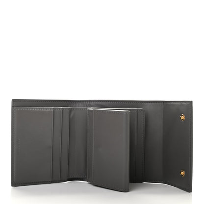 Celine Grained Calfskin Small Tri-Fold Wallet Grey 5 of 9