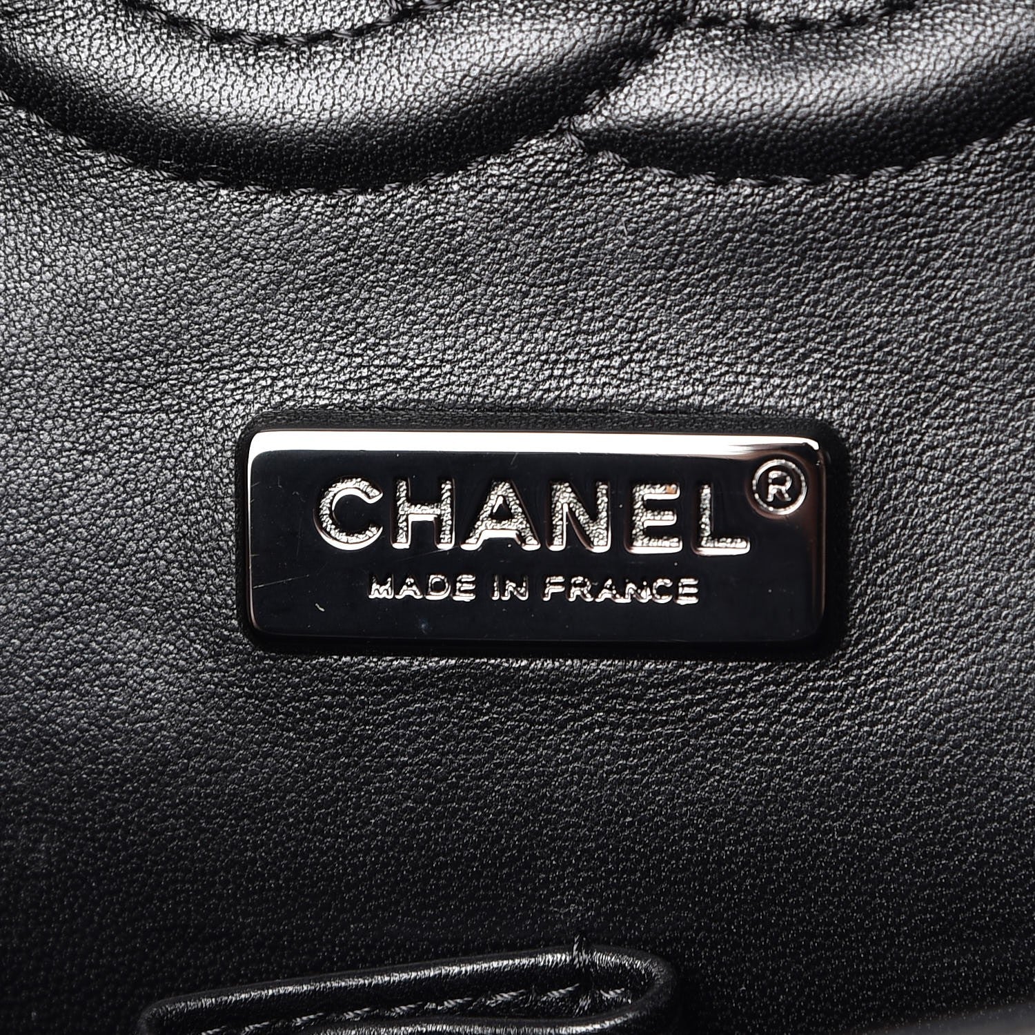 Chanel Lambskin Hand Painted Medium Double Flap Black 6 of 7