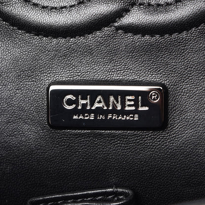 Chanel Lambskin Hand Painted Medium Double Flap Black 6 of 7