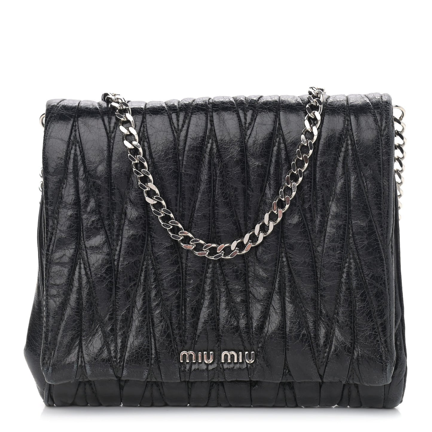 Nappa Matelasse Lux Chain Crossbody Black
