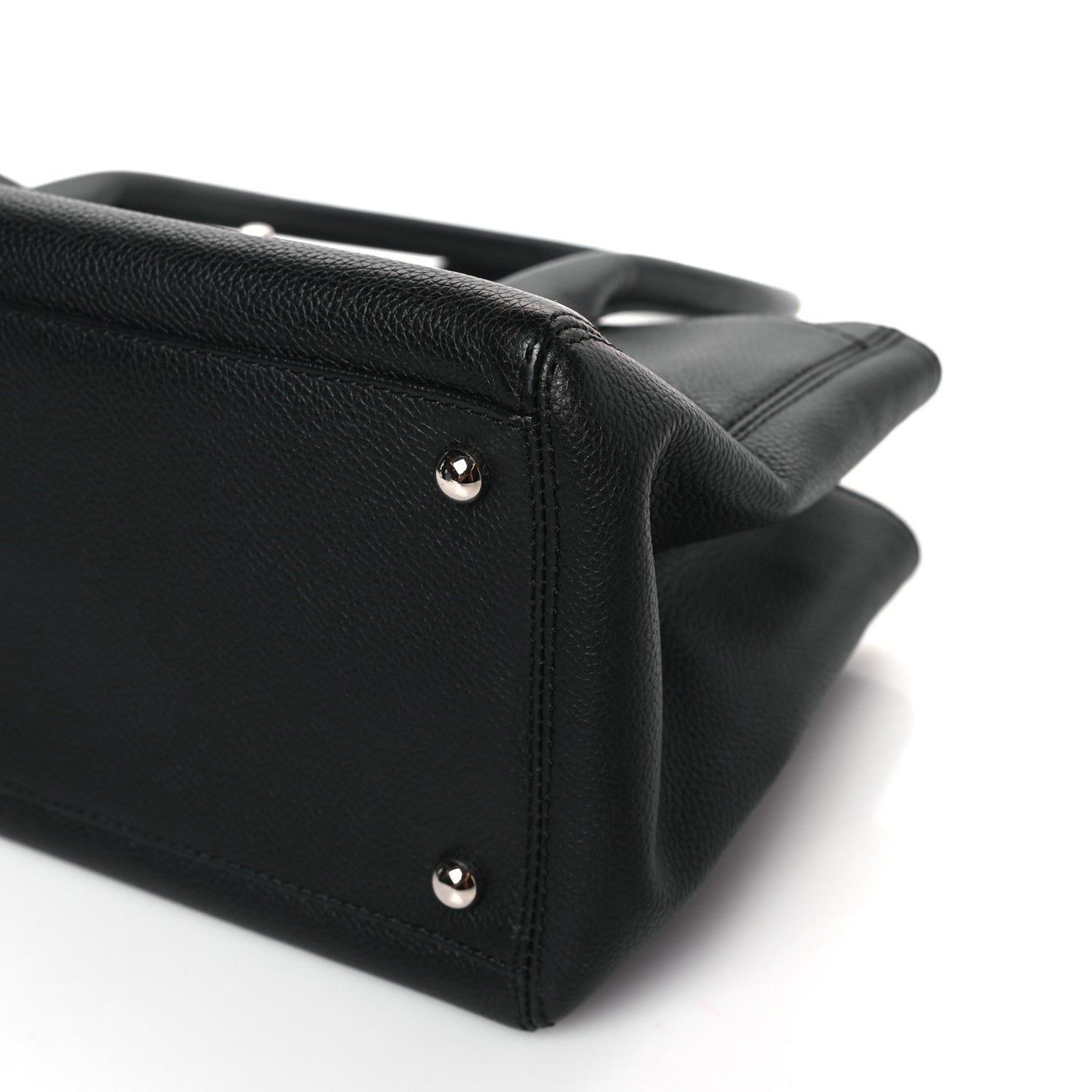 Calfskin Small Cerf Executive Shopper Tote Black