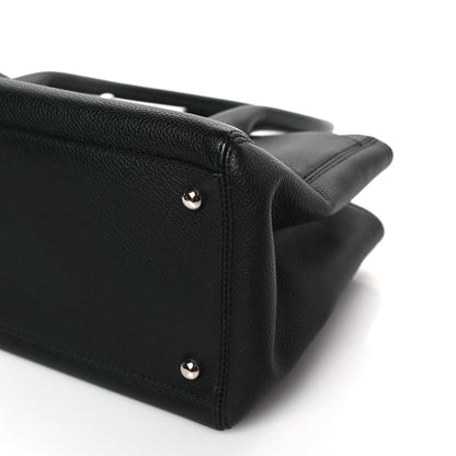 Chanel Calfskin Small Cerf Executive Shopper Tote Black 10 of 10