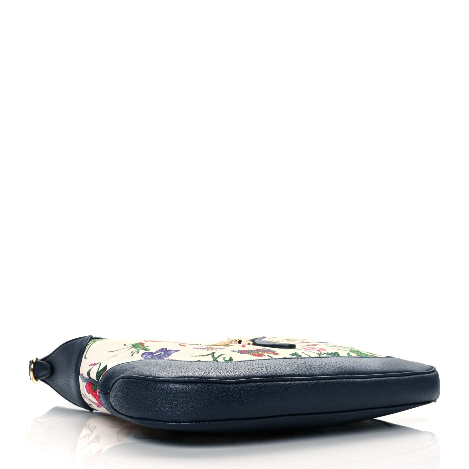 Gucci Canvas Flora Medium Jackie Hobo Blue Agata 4 of 11