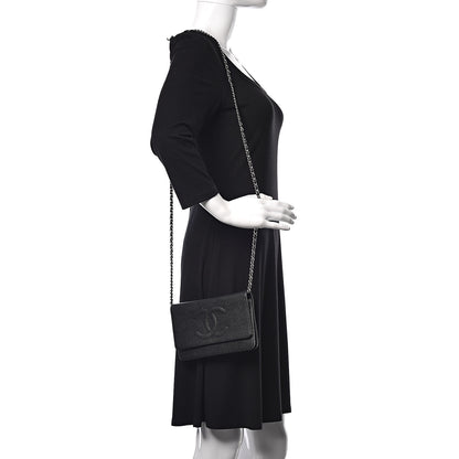 Chanel Caviar Timeless CC Wallet On Chain WOC Black 2 of 16