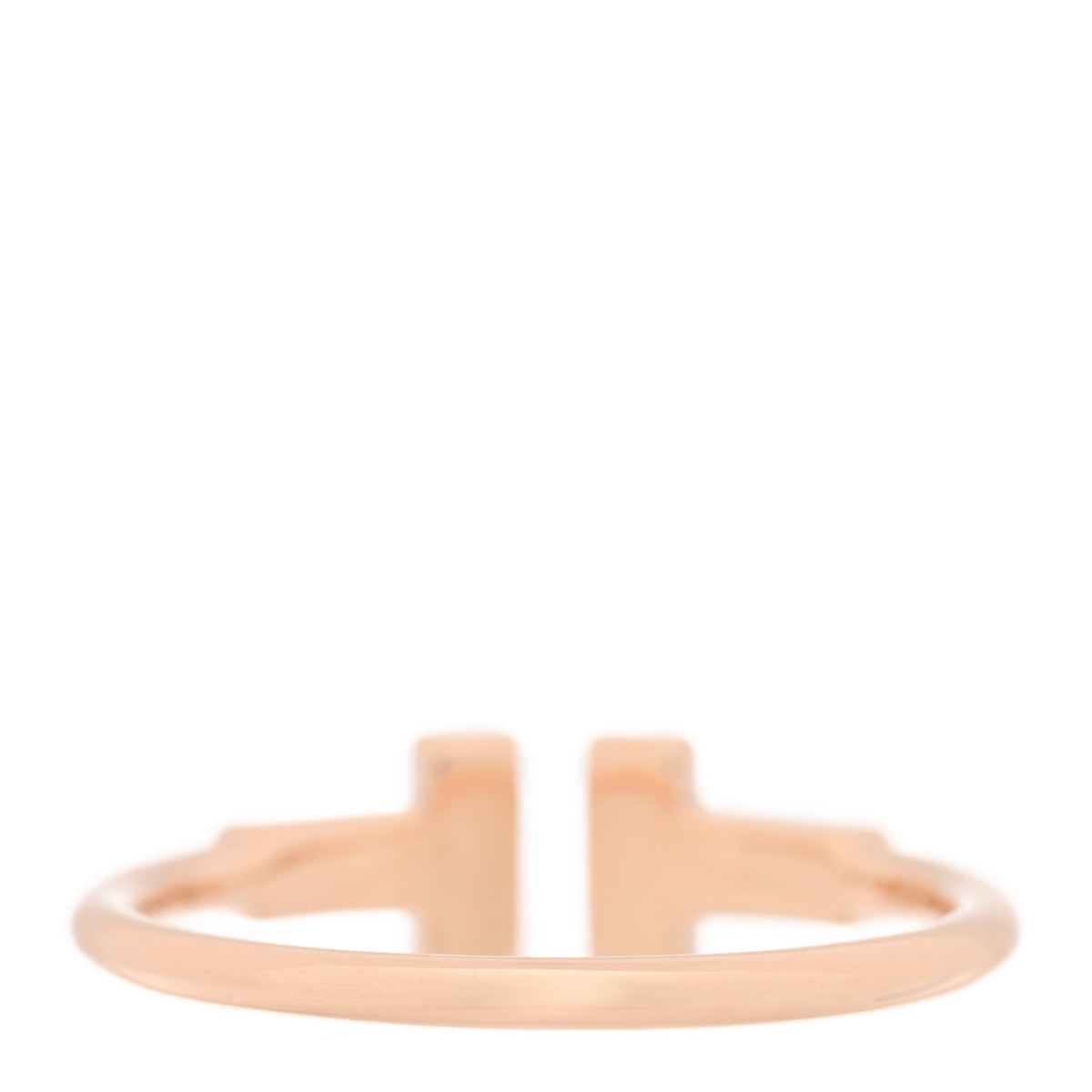 18K Rose Gold Diamond T Wire Ring 56 7.75