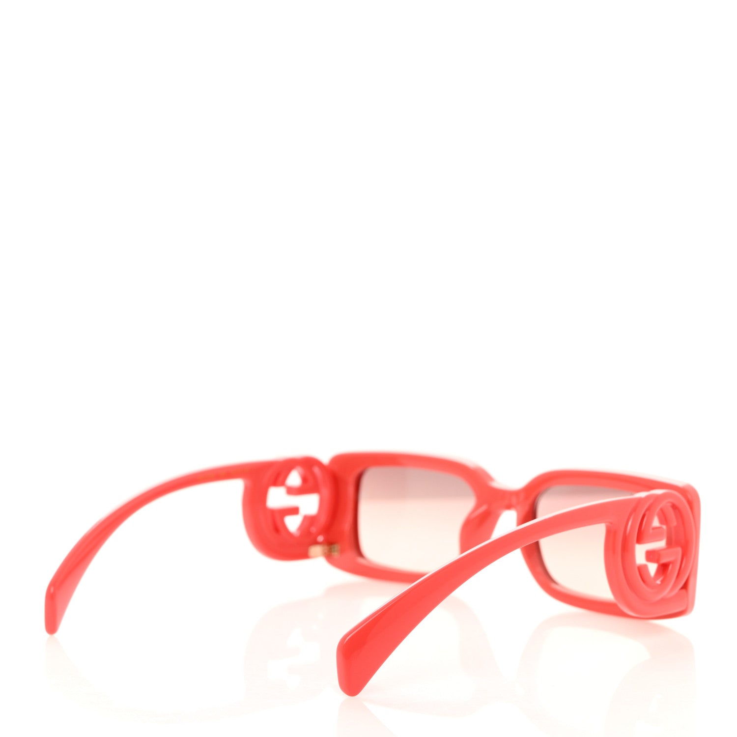 Gucci Acetate Chaise Rectangler Frame Sunglasses GG1325S Salmon Pink 4 of 8