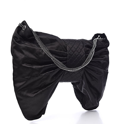 Chanel Satin Large Bow Bag Black 3 of 9