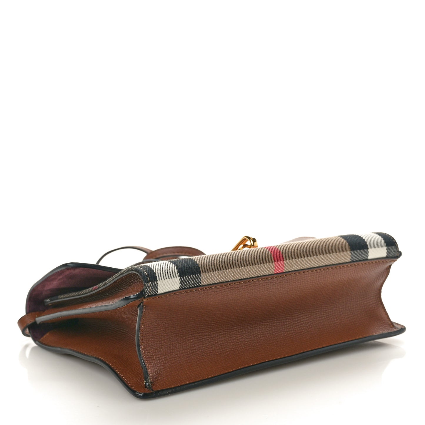 Derby Calfskin House Check Small Macken Crossbody Bag Tan