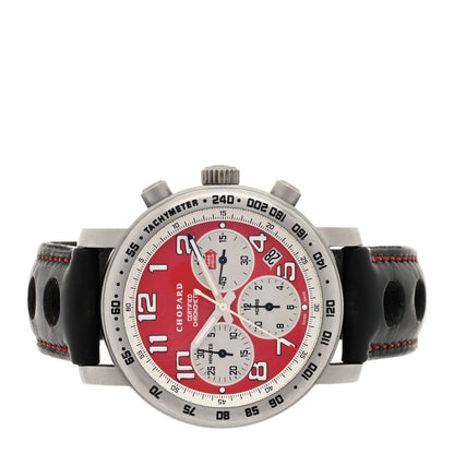 Chopard Titanium Calfskin 39mm Mille Miglia Rosso Corsa Chronograph Automatic Watch Red 2 of 5