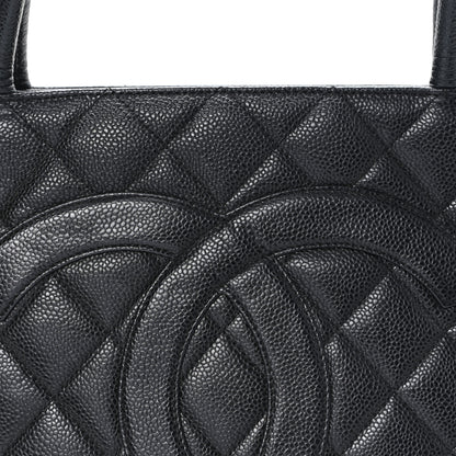 Chanel Caviar Quilted Medallion Tote Black 8 of 10
