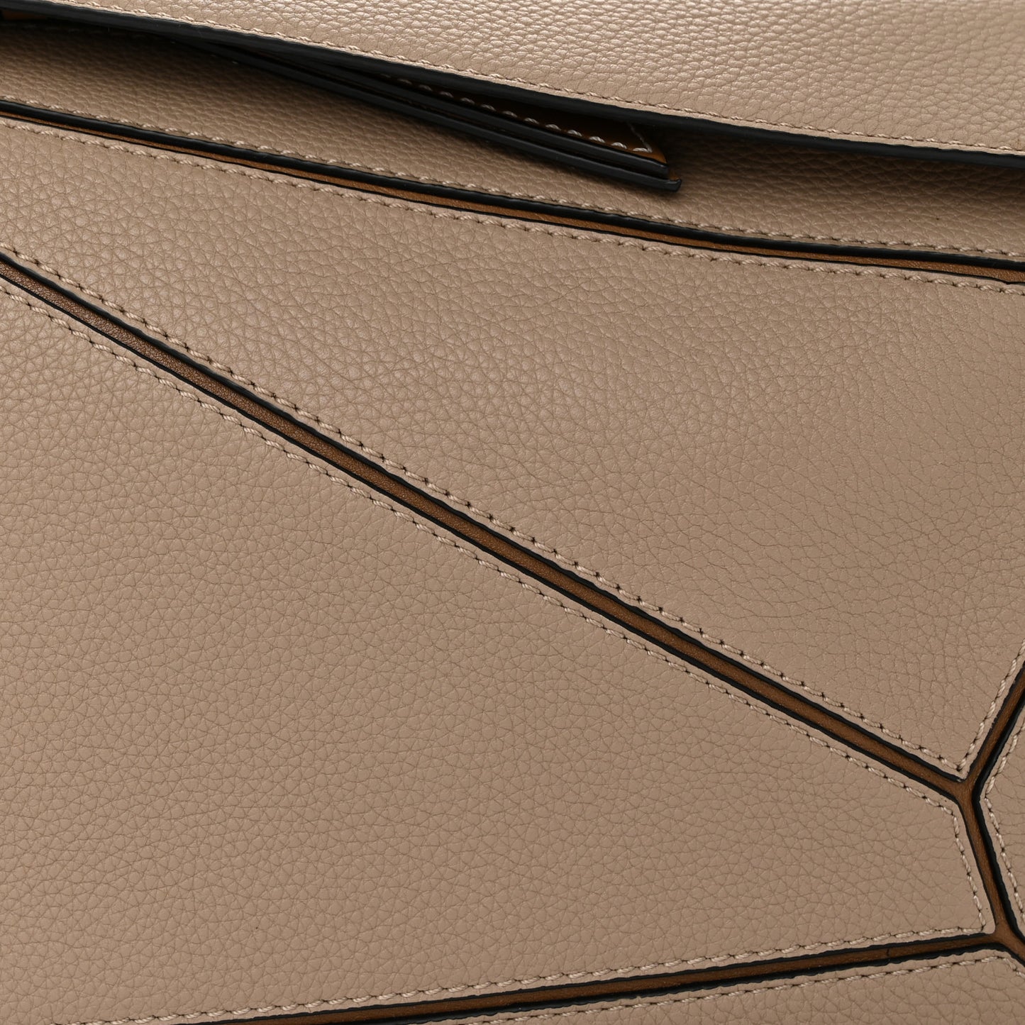 Grained Calfskin Small Puzzle Bag Sand Mink