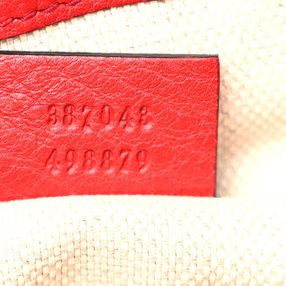 Gucci Pebbled Calfskin Small Soho Chain Shoulder Bag Tabasco Red 8 of 11
