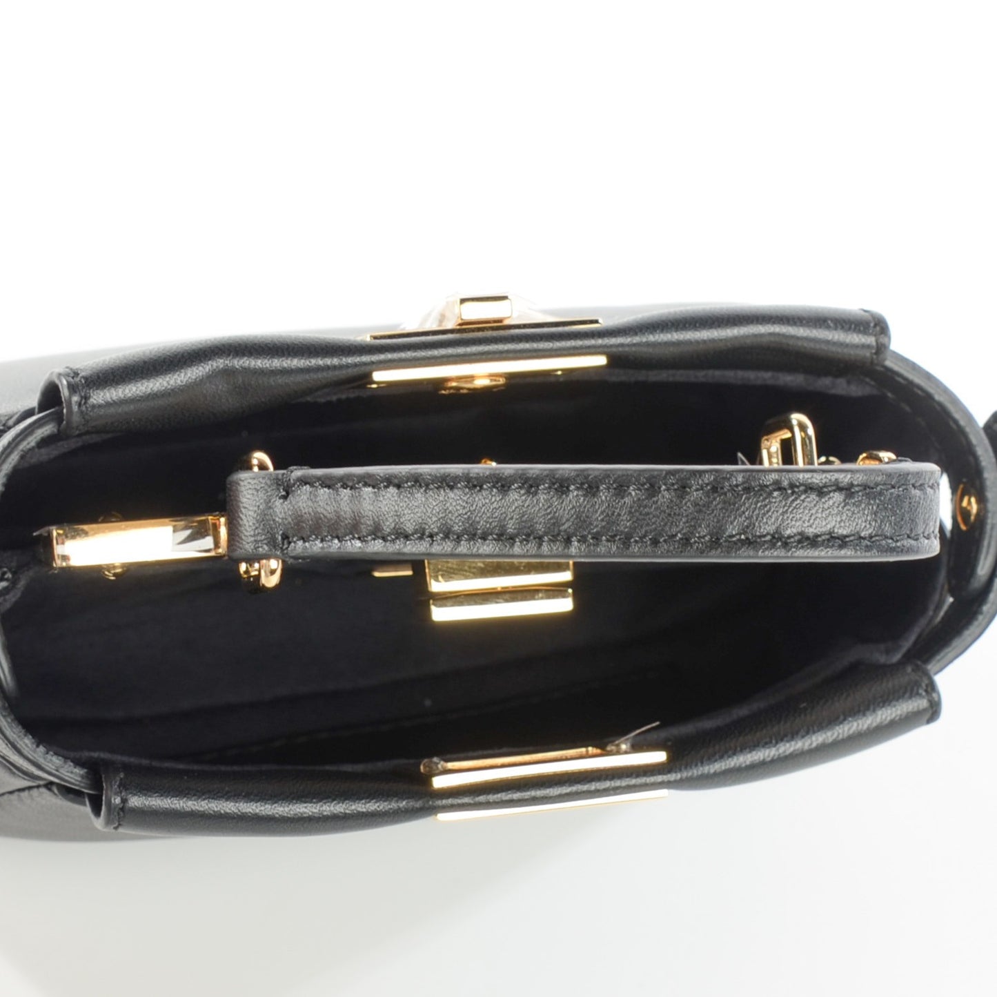 Nappa Micro Peekaboo Iconic Satchel Black