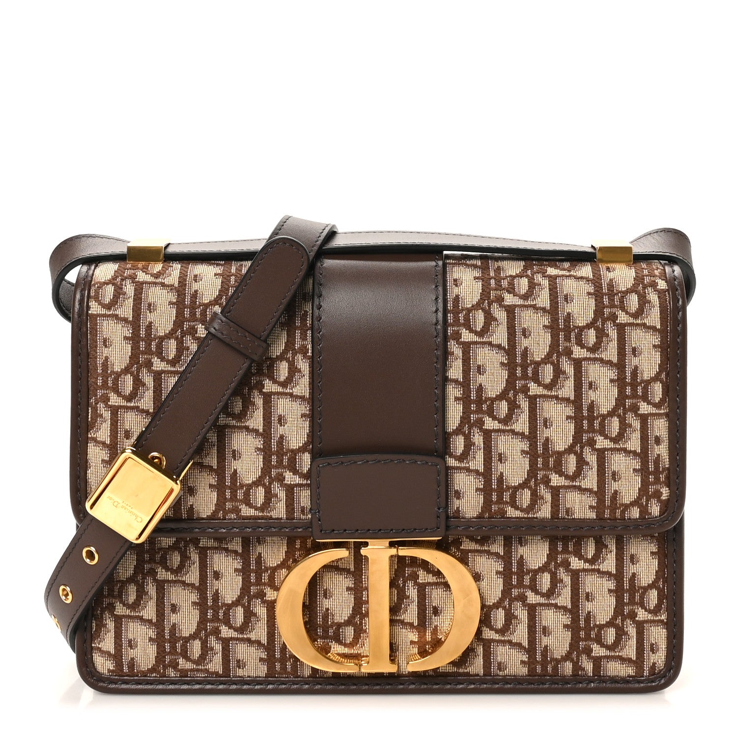 Christian Dior Oblique 30 Montaigne Flap Bag Brown 1 of 9