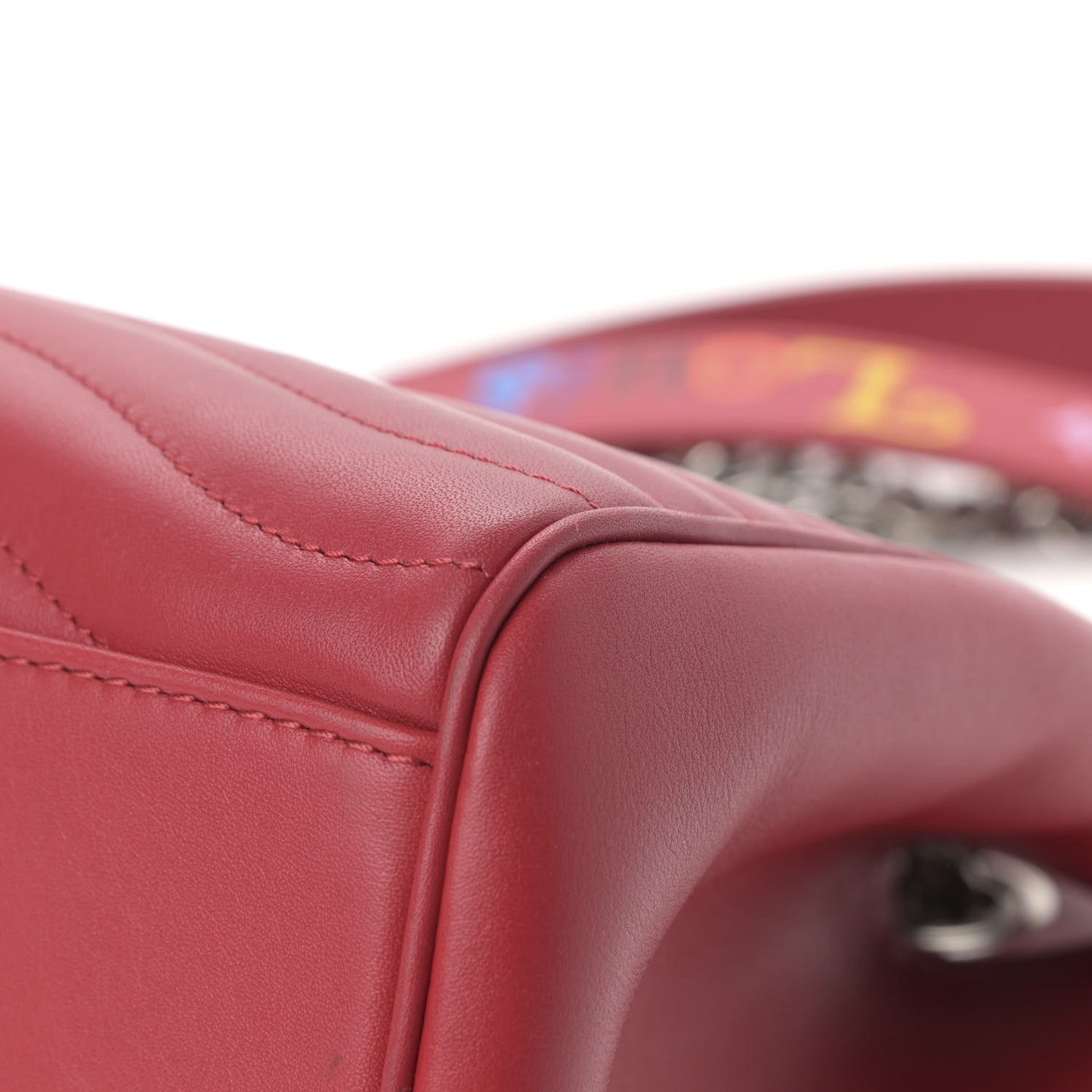 Calfskin New Wave Chain Tote Ecarlate