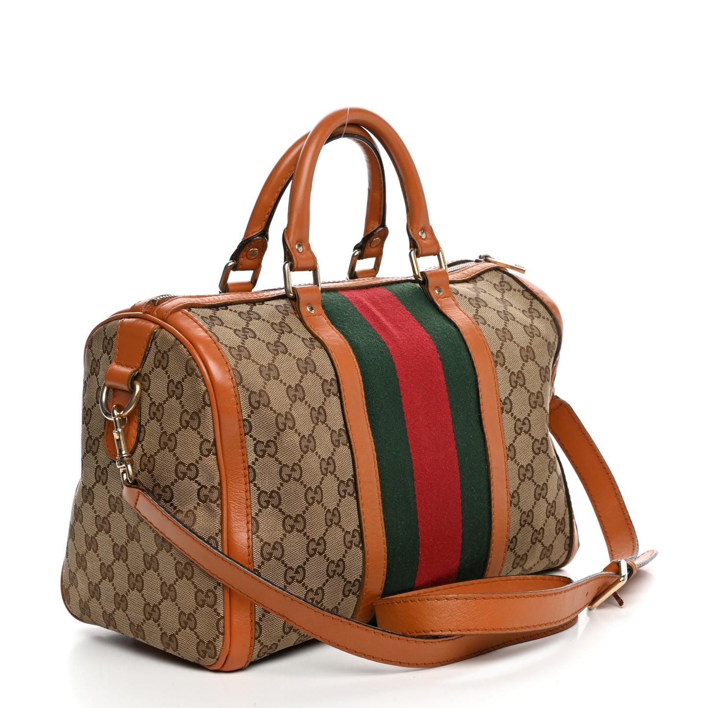 Monogram Vintage Web Medium Boston Tobacco