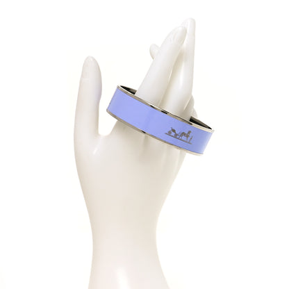 Hermes Enamel Printed Caleche Medium Bracelet 70 Rose Ronsard 2 of 5