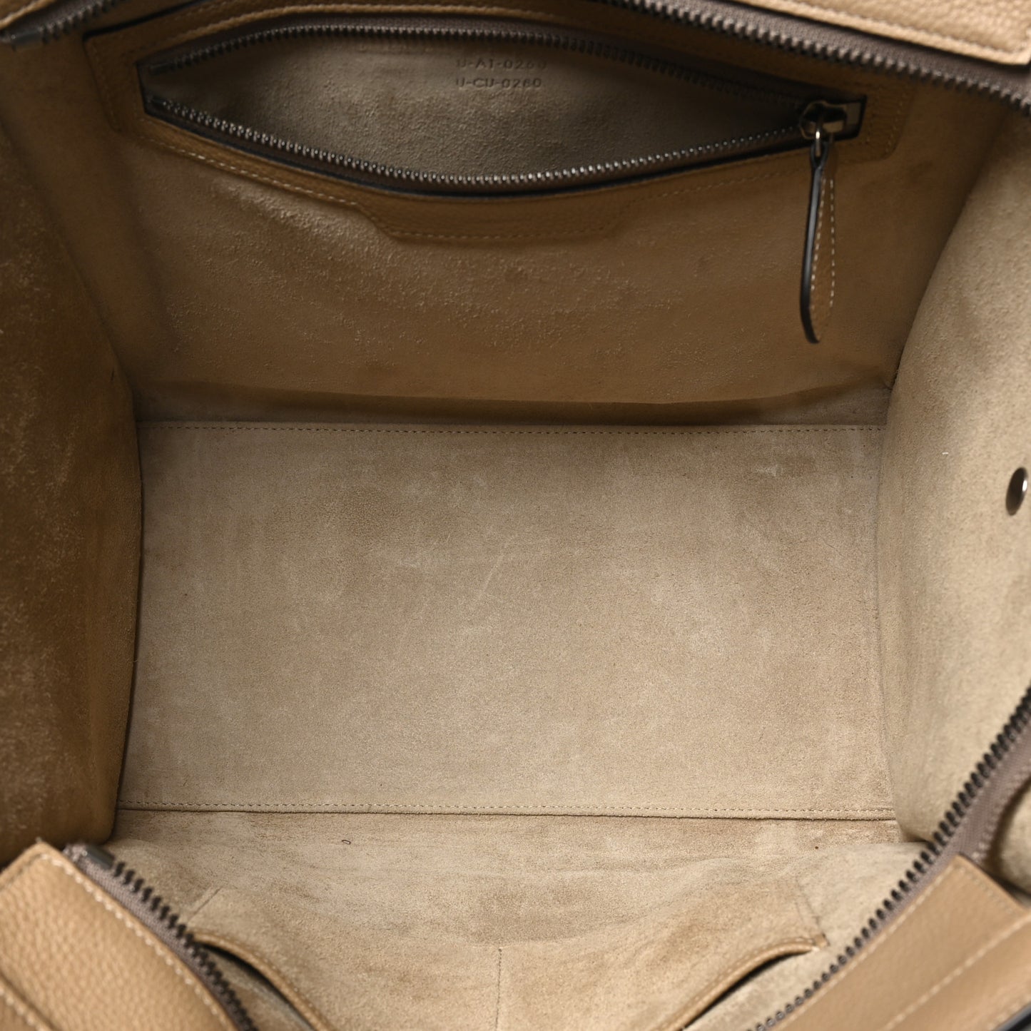 Drummed Calfskin Mini Luggage Dune