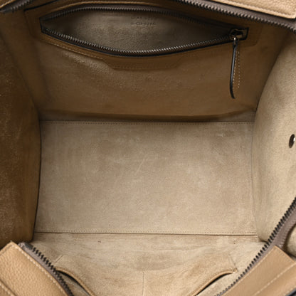 Celine Drummed Calfskin Mini Luggage Dune 5 of 11