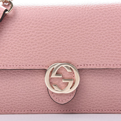 Gucci Dollar Calfskin Interlocking G Chain Wallet Soft Pink 9 of 10