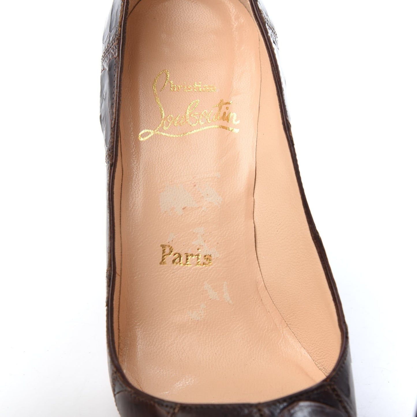 Ostrich Leg Ron Ron 100 Pumps 36 Brown