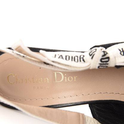Christian Dior Velvet Ribbon J'Adoir Slingback 65mm Pumps 38.5 Black 7 of 9
