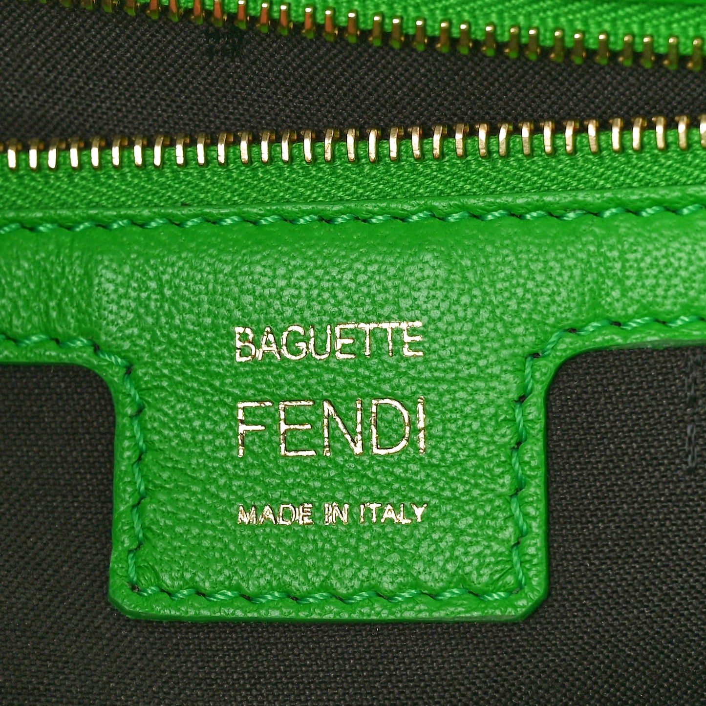 Nappa FF 1974 Embossed Baguette Tomatillo
