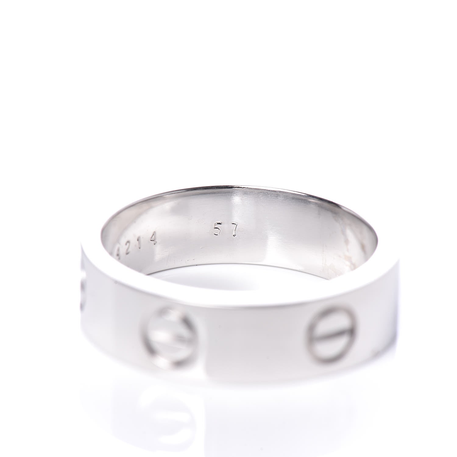 Cartier 18K White Gold 5.5mm LOVE Ring 57 8 7 of 7