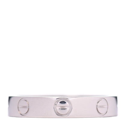 Cartier 18K White Gold 3.5mm LOVE Wedding Band Ring 52 6 1 of 4