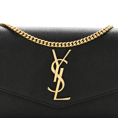Saint Laurent Grain de Poudre Uptown Chain Wallet Black 8 of 10