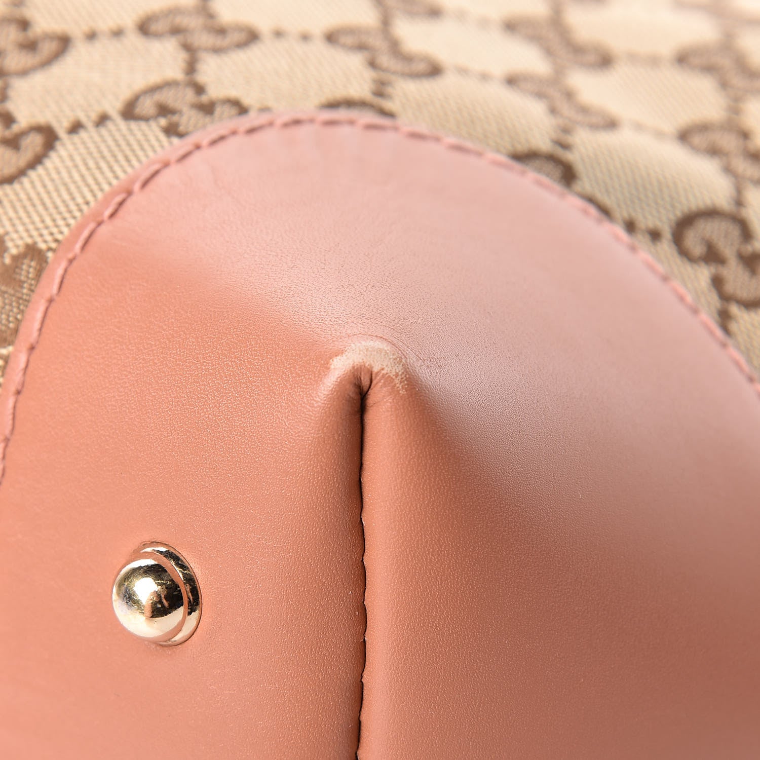 Gucci Monogram Heart Bit Charm Top Handle Tote Coral 10 of 16