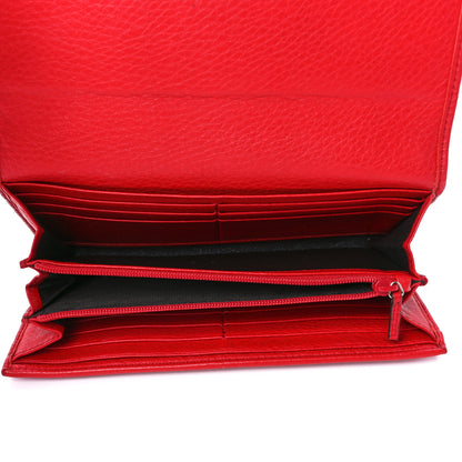 Gucci Pebbled Calfskin Large Soho Continental Wallet Red 5 of 11