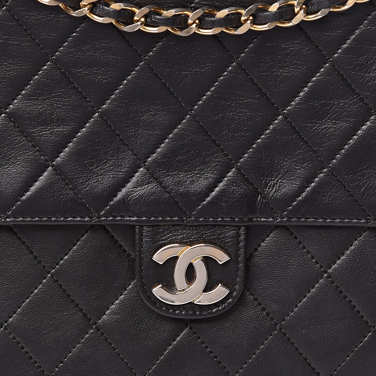 Chanel Lambskin Quilted Medium Single Flap Black 21 of 21