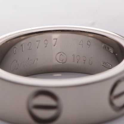 Cartier 18K White Gold 5.5mm LOVE Ring 49 4.75 5 of 6