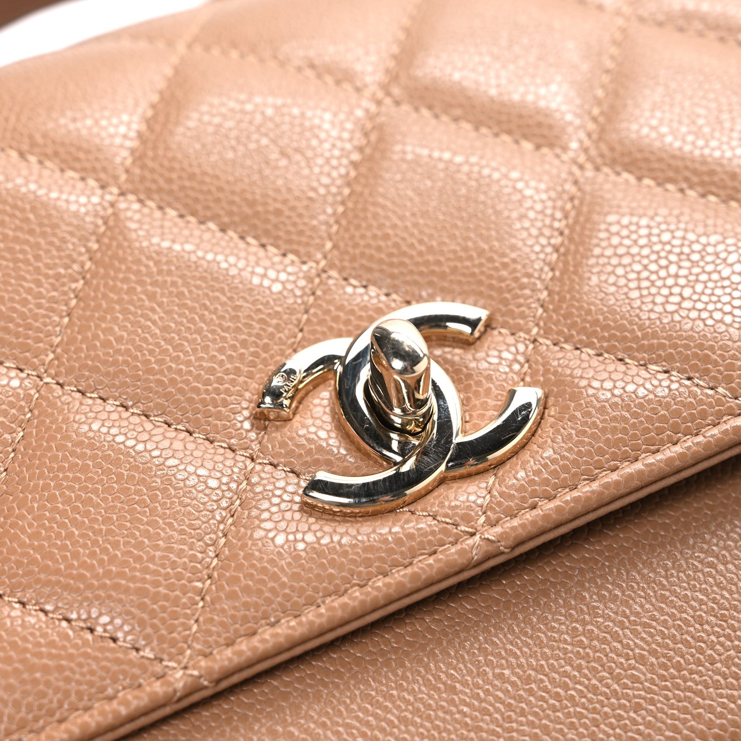 Chanel Caviar Quilted Medium Business Affinity Flap Beige 11 of 11
