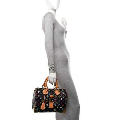 Louis Vuitton Monogram Multicolor Speedy 30 Black 2 of 12