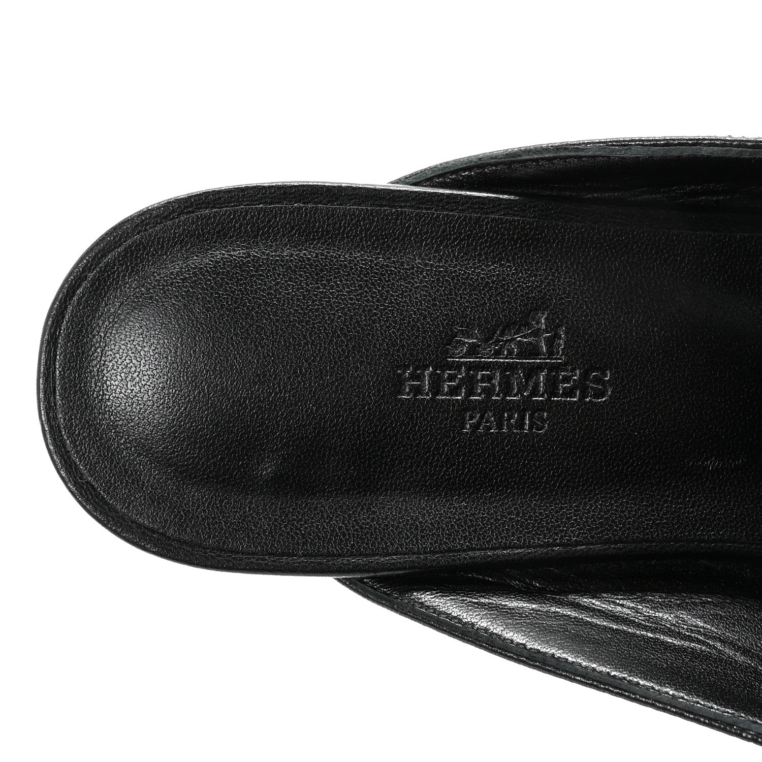 Hermes Goatskin Groupie Mules 39 Black 8 of 10