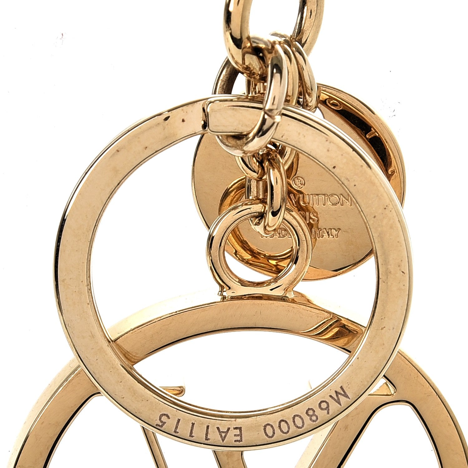 Louis Vuitton LV Circle Bag Charm Key Holder Gold 6 of 8