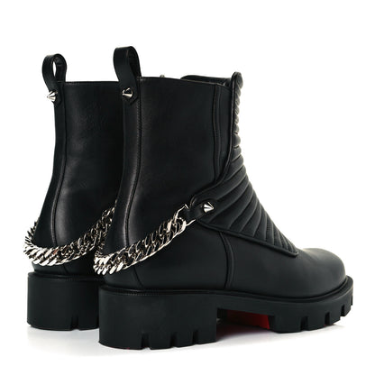 Christian Louboutin Calfskin Maddic Max Flat Boots 39.5 Black 4 of 8