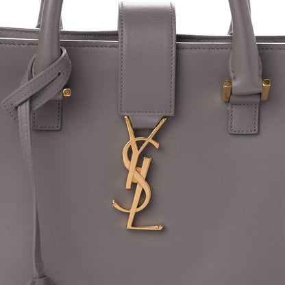 Saint Laurent Calfskin Small Monogram Cabas Earth 11 of 11