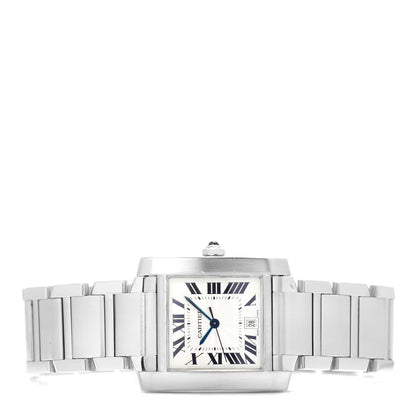Cartier Stainless Steel 28mm Tank Francaise Automatic Watch 2 of 4