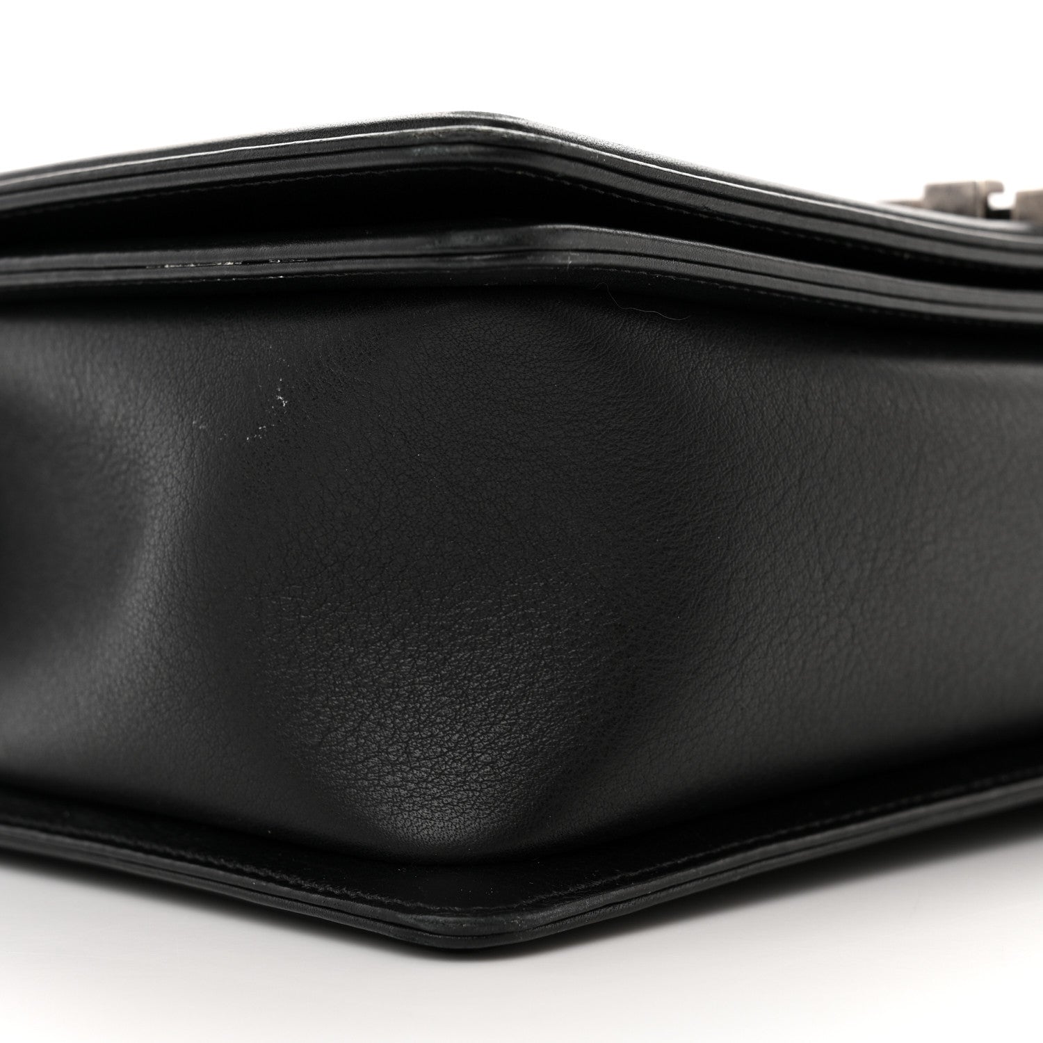 Chanel Calfskin Chevron Quilted New Medium Boy Flap Black 9 of 14