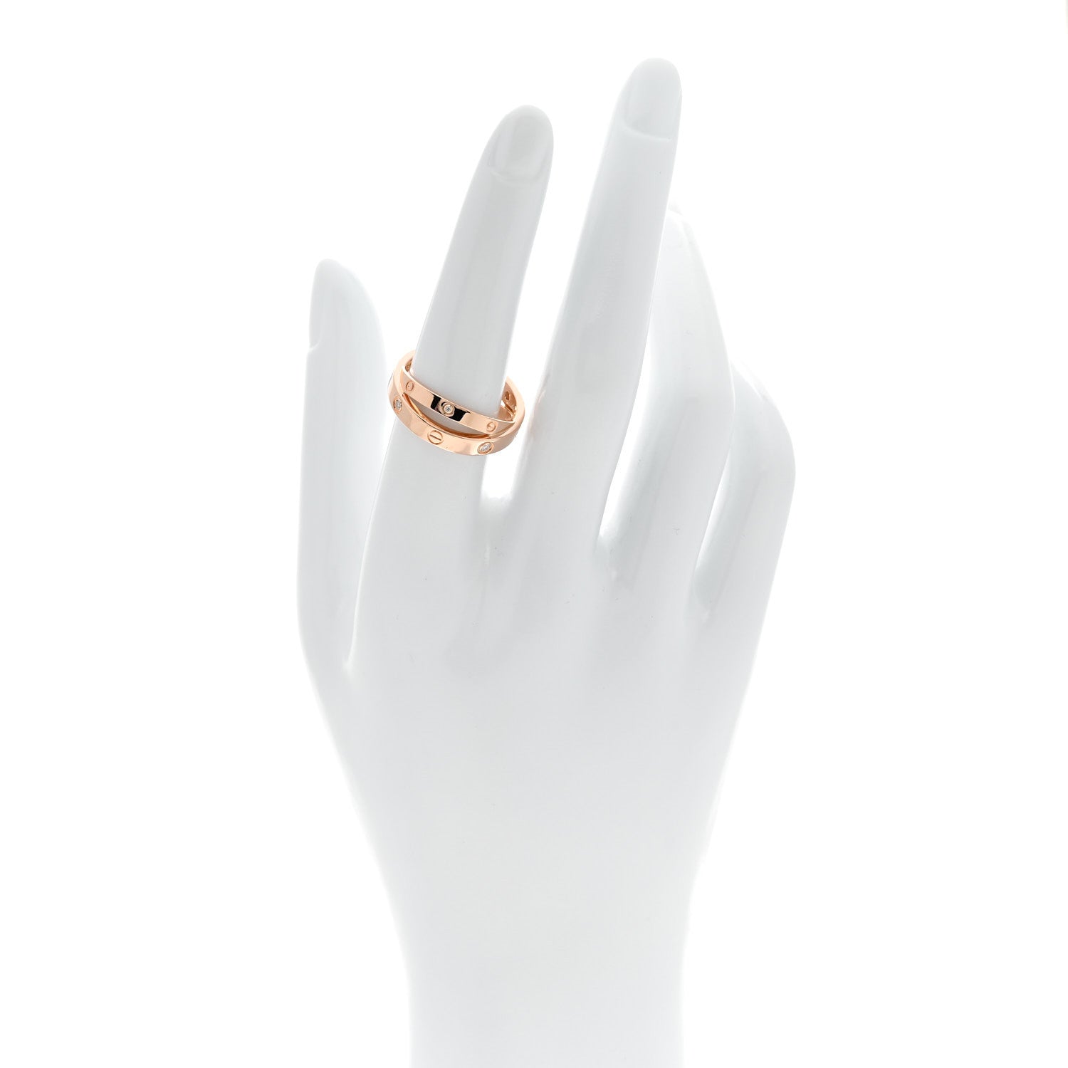 Cartier 18K Pink Gold 6 Diamond LOVE Ring 54 7 2 of 5