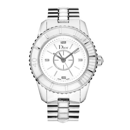 Christian Dior Stainless Steel Sapphire 29mm Christal Quartz Watch White 1 of 7