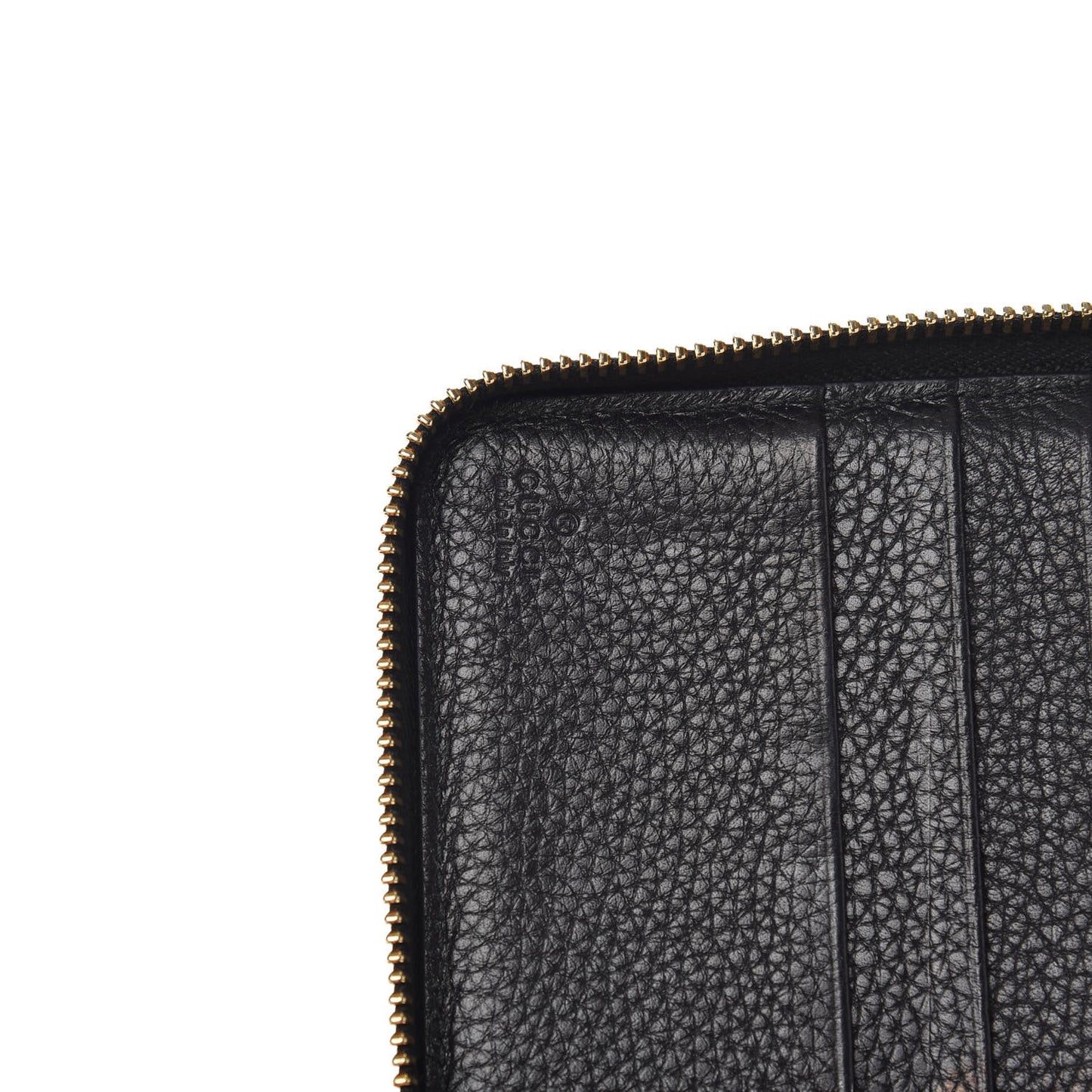 Pebbled Calfskin Soho Zip Around Wallet Black