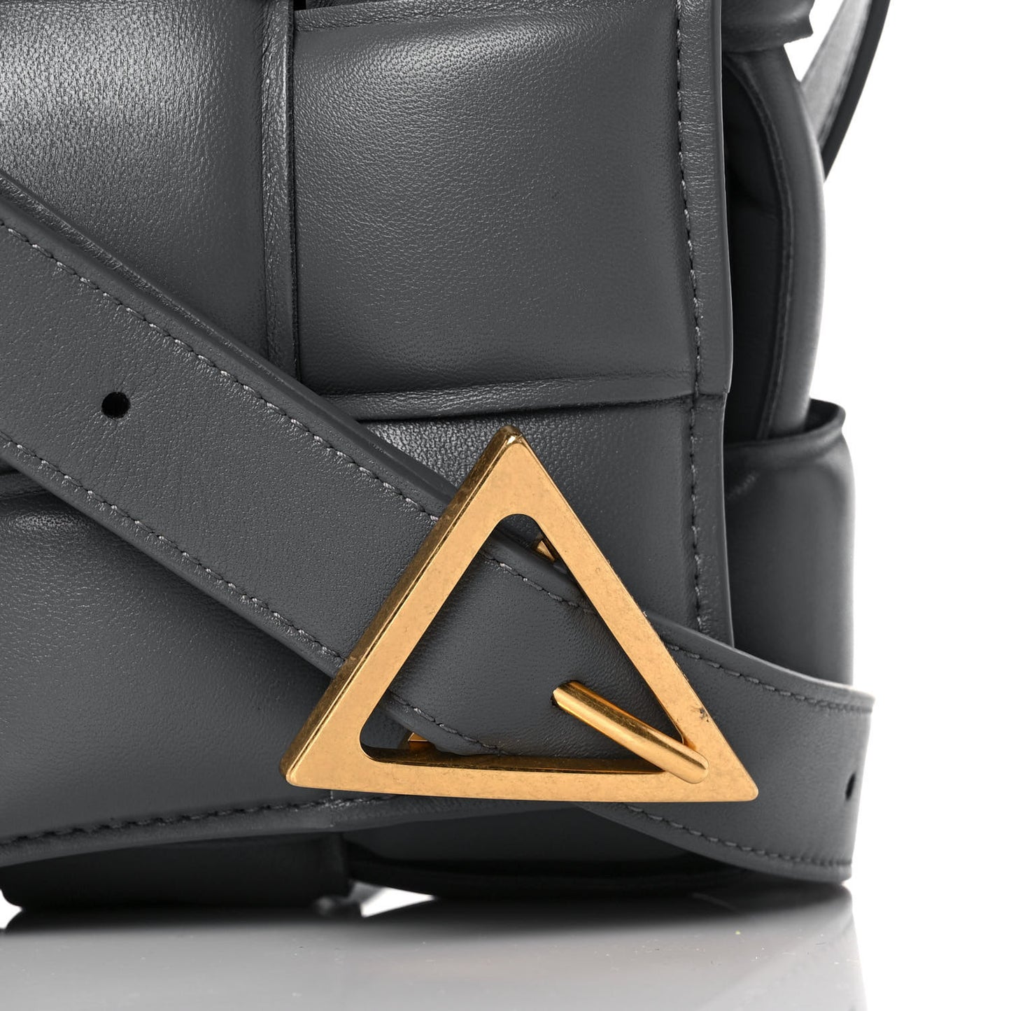 Nappa Maxi Intreccio Padded Cassette Crossbody Bag Thunder