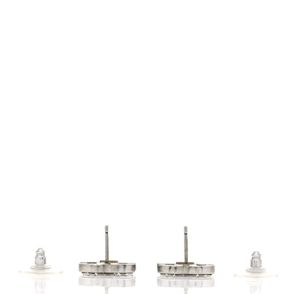 Chanel Crystal Mini Timeless CC Earrings Silver 3 of 4